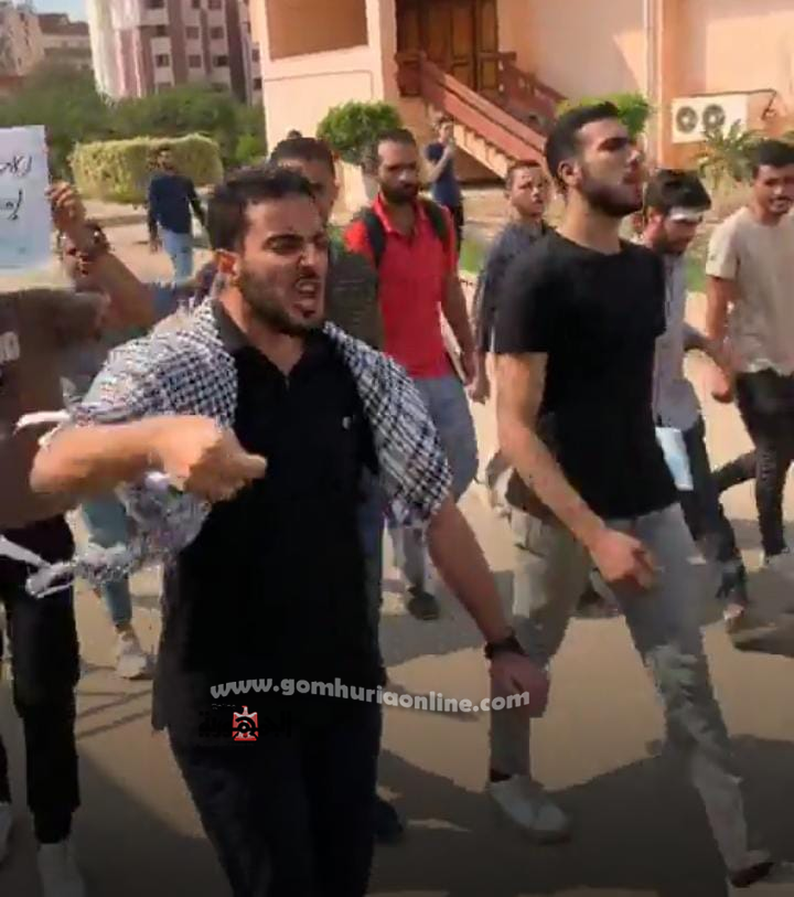 مسيرات بالمنوفية لدعم تصريحات الرئيس و تضامناً مع الشعب الفلسطينى