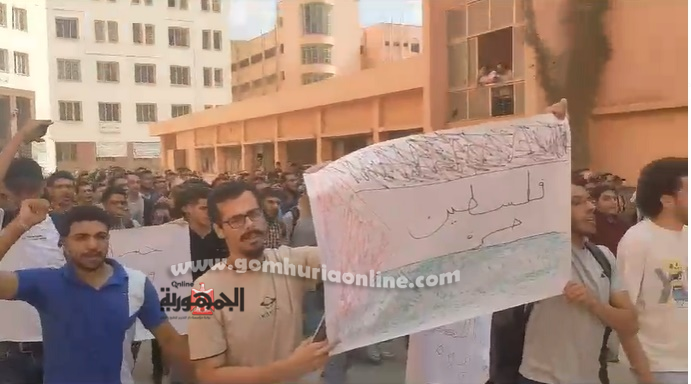 مسيرات بالمنوفية لدعم تصريحات الرئيس و تضامناً مع الشعب الفلسطينى