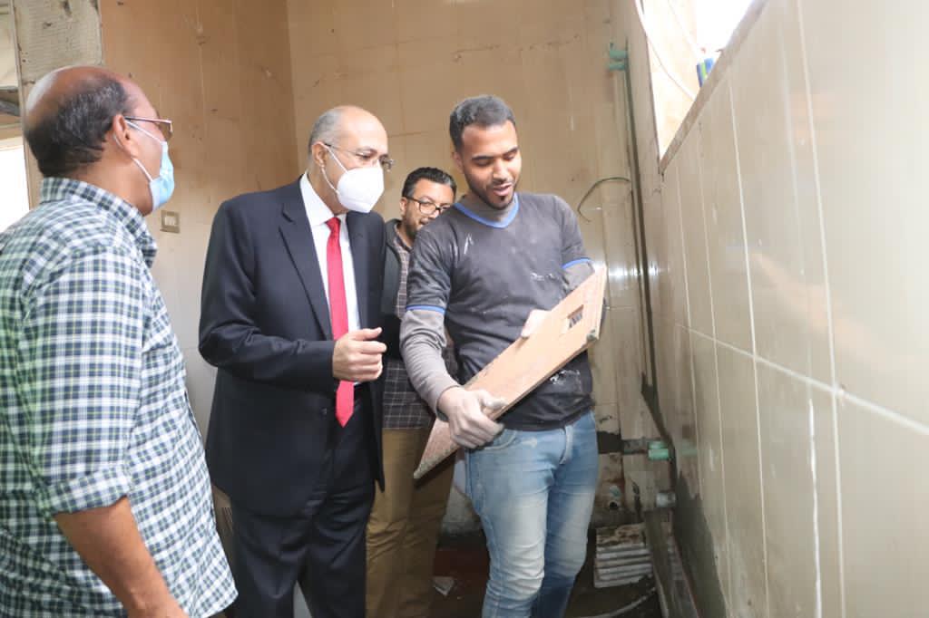 عتمان:متابعة دقيقة لأعمال التطوير بمستشفيات جامعة طنطا