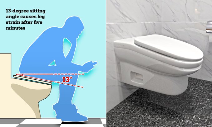 تصميم مرحاض لا يمكن الجلوس عليه لأكثر من 5 دقائق.. صورة