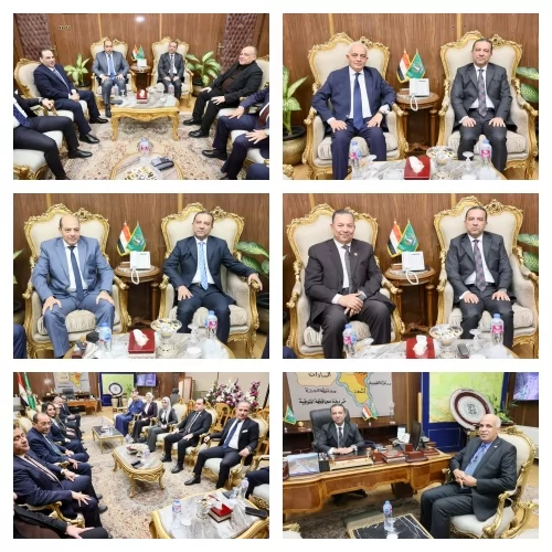 محافظ المنوفية يواصل إستقبال المهنئين 