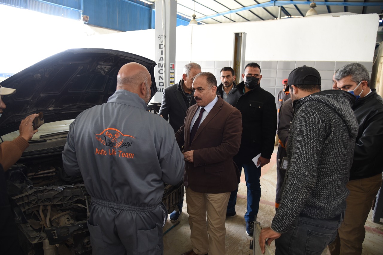 سكرتير عام محافظة مطروح  يتفقد مشروعات صيانه معدات الحمله الميكانيكية