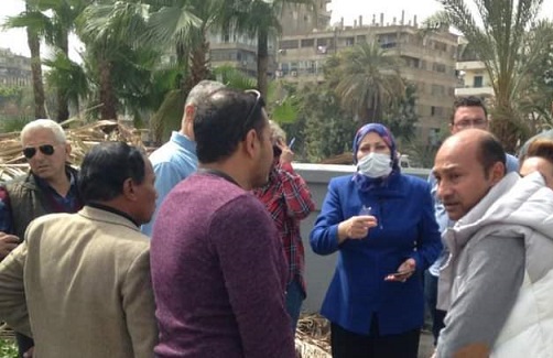 المهندسة جيهان عبدالمنعم تتابع اللمسات النهائية لخط سير موكب الموميات الملكية