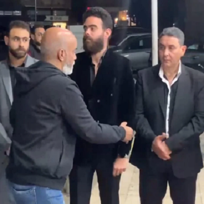سليمان عيد خلال عزاء المنتج الفني صلاح حسن 
