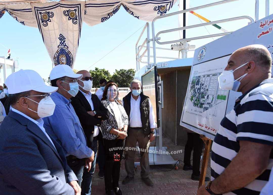 رئيس الوزراء يتفقد محطة معالجة صرف صحي رأس البر بتكلفة ٢٤٠ مليون جنيه ويشهد تشغيل توسعات خزانات المياه بالمدينة