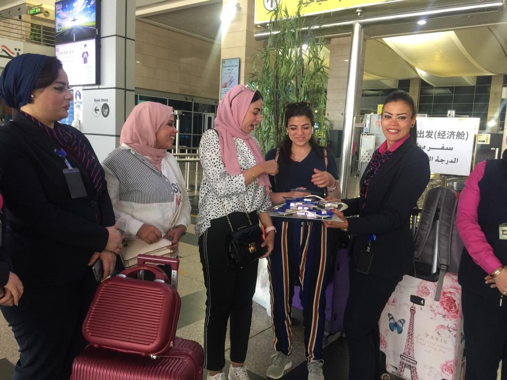 شركة ميناء القاهرة الجوى تحتفل مع الركاب بمرور 59 عاما على افتتاح المطار 