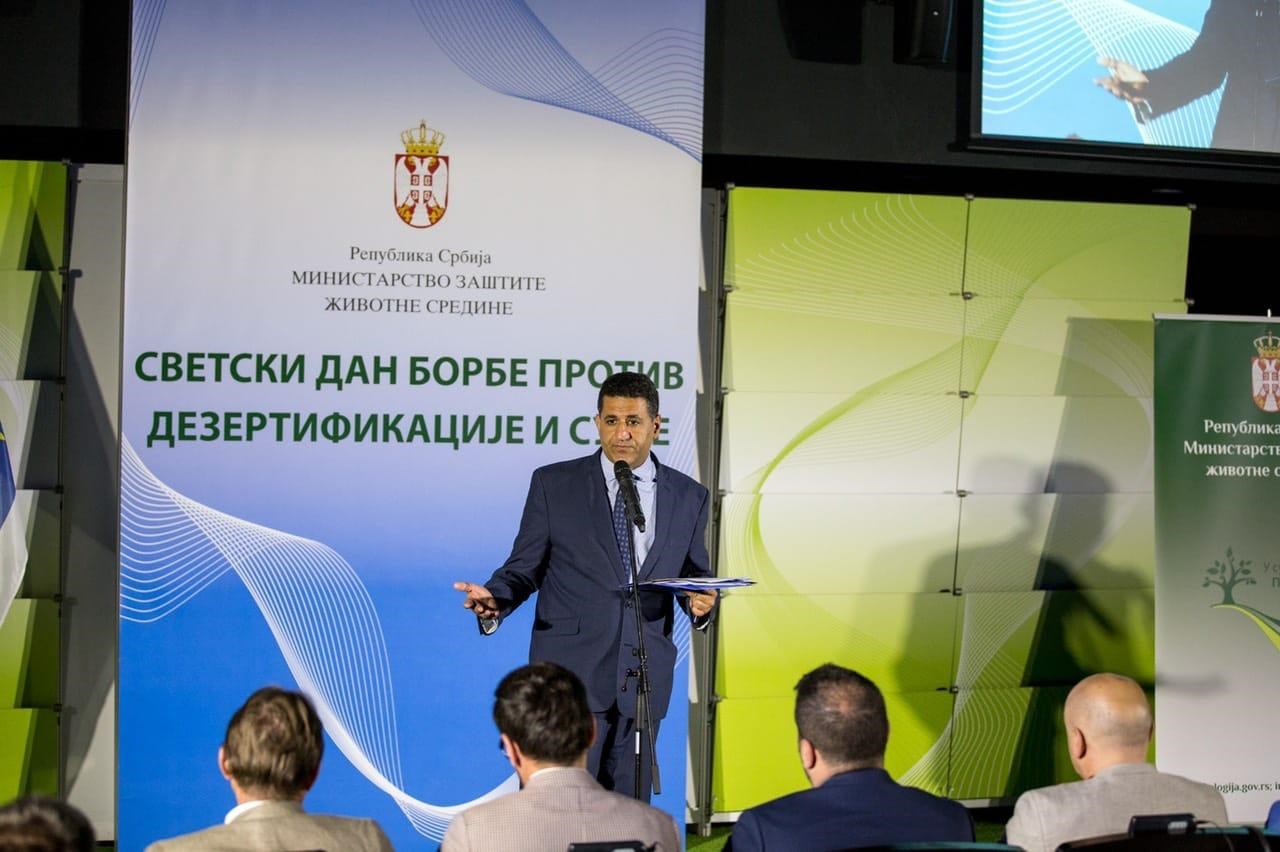 سفير مصر في بلجراد يشارك كمتحدث رئيسى في الاحتفال باليوم العالمي لمكافحة التصحر