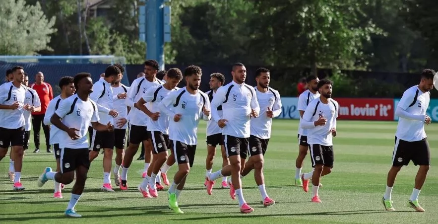 منتخب مصر يتدرب علي ملعب جونزاجا استعدادا لمباراة نيوزيلندا 