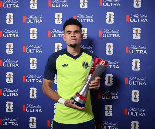 لويس دياز افضل لاعب في لقاء كولومبيا و اوزباكستان 