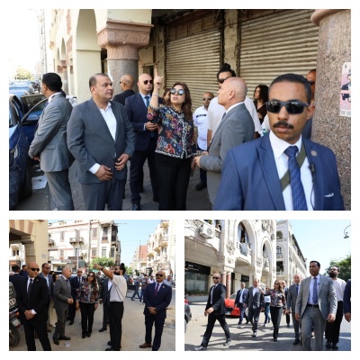وزيرة التنمية المحلية ومحافظ القاهرة يتفقدان تطوير شارع إبراهيم بالكوربة بمصر الجديدة
