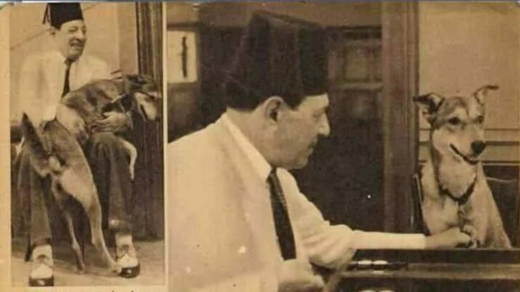 نجيب الريحانى.كان شديد الحب لكلبته..وأغلق المسرح3 أيام بعد وفاتها 