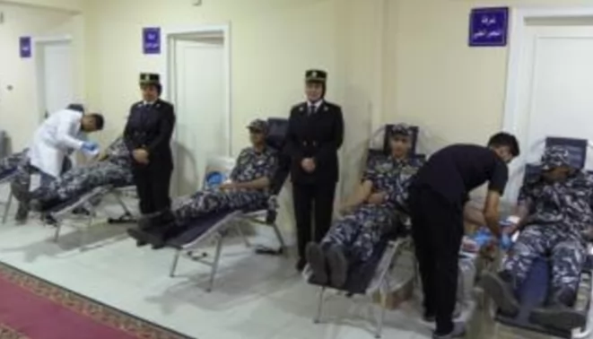 شارك فيها الضباط والافراد..حملة للتبرع بالدم بمديرية أمن بالشرقية 
