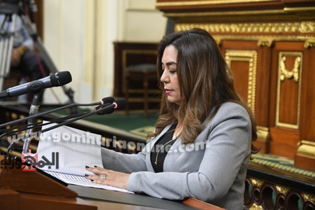 وزيرة التنمية المحلية خلال كلمتها اليوم في مجلس النواب