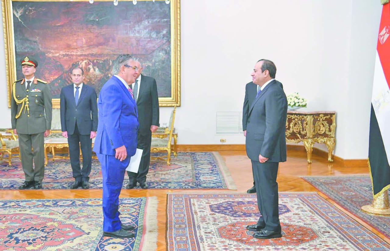 الرئيس‭ ‬السيسى‭ ‬يتسلم‭ ‬أوراق‭ ‬اعتماد‭ ‬عدد‭ ‬من‭ ‬السفراء‭ ‬لدى‭ ‬مصر