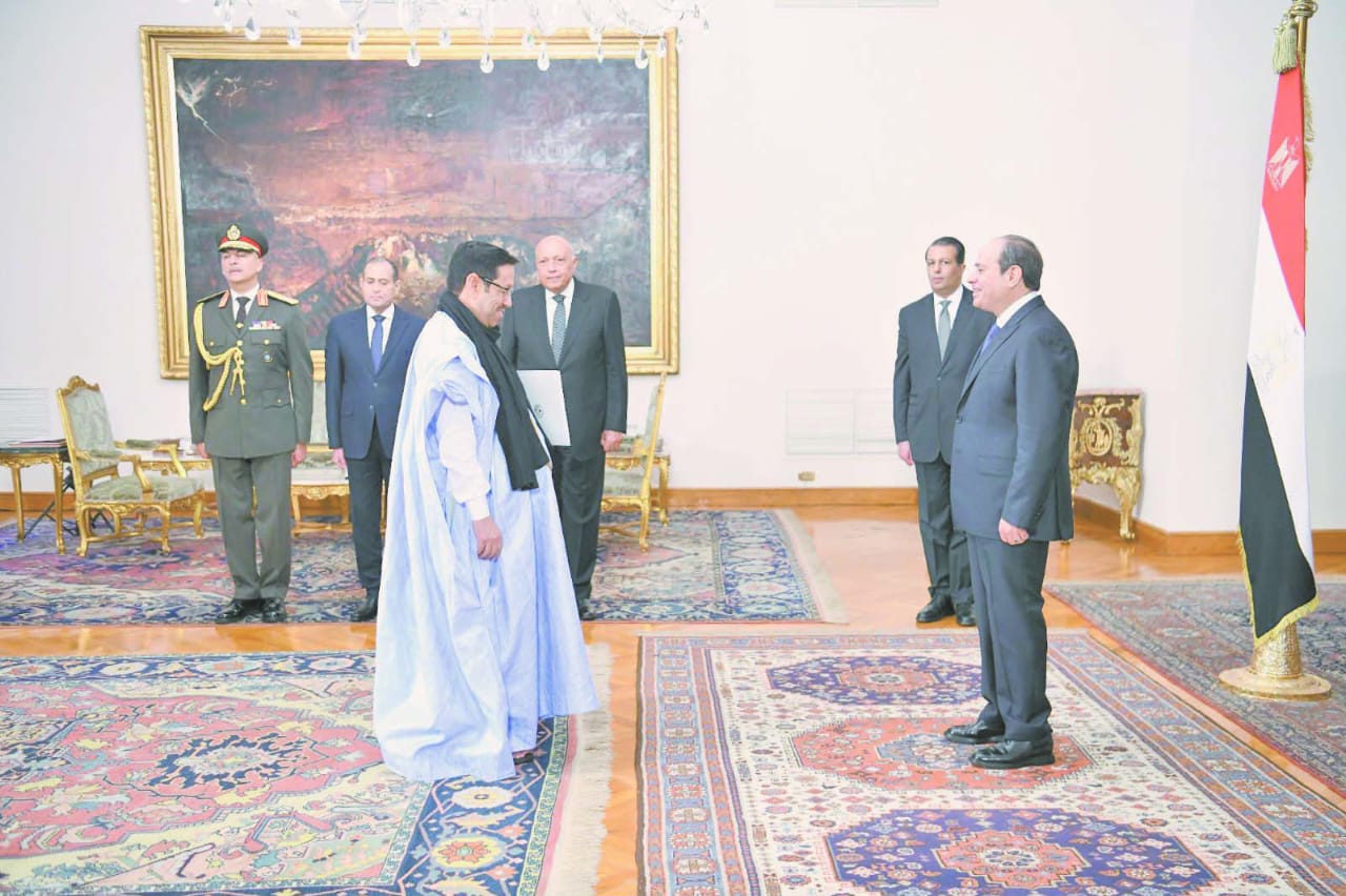 الرئيس‭ ‬السيسى‭ ‬يتسلم‭ ‬أوراق‭ ‬اعتماد‭ ‬عدد‭ ‬من‭ ‬السفراء‭ ‬لدى‭ ‬مصر