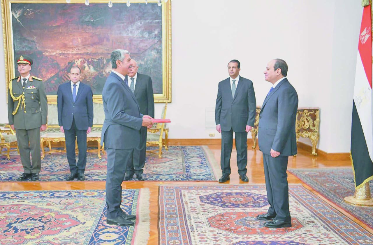 الرئيس‭ ‬السيسى‭ ‬يتسلم‭ ‬أوراق‭ ‬اعتماد‭ ‬عدد‭ ‬من‭ ‬السفراء‭ ‬لدى‭ ‬مصر