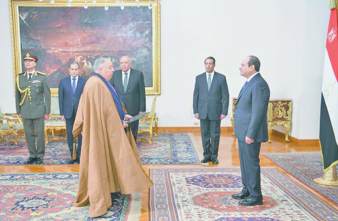 الرئيس‭ ‬السيسى‭ ‬يتسلم‭ ‬أوراق‭ ‬اعتماد‭ ‬عدد‭ ‬من‭ ‬السفراء‭ ‬لدى‭ ‬مصر
