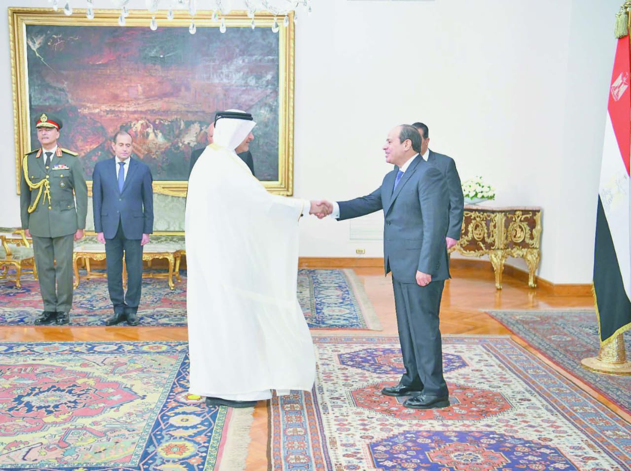 الرئيس‭ ‬السيسى‭ ‬يتسلم‭ ‬أوراق‭ ‬اعتماد‭ ‬عدد‭ ‬من‭ ‬السفراء‭ ‬لدى‭ ‬مصر