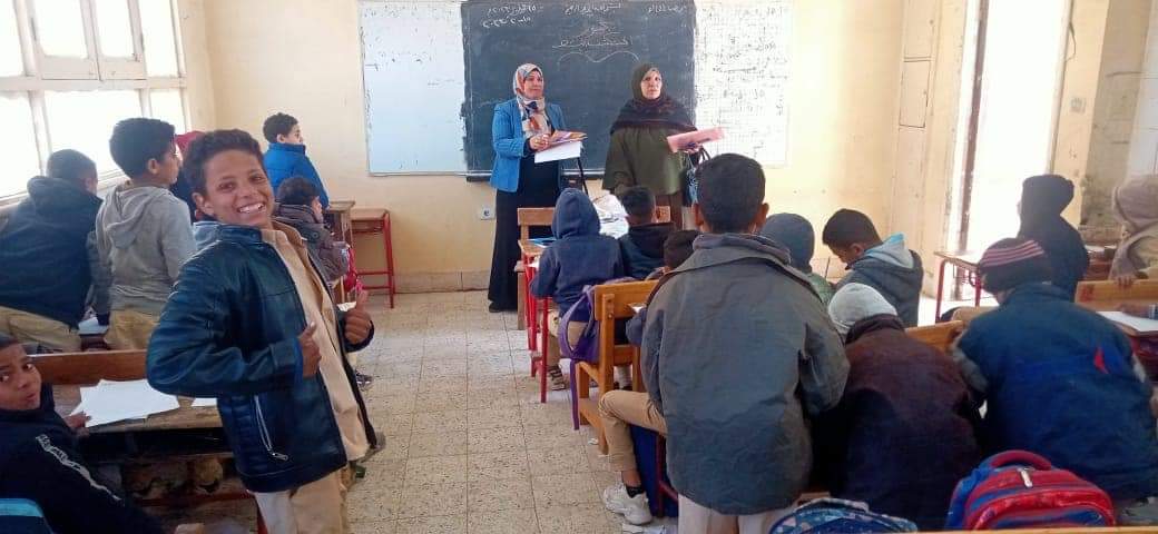 تنفيذ مبادرة المواطنة بمدرسة ريحانة الابتدائيه بمركز أبو قرقاص