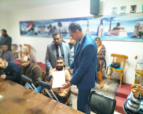 القوى العاملة: عقود عمل لذوى همم  بالإسكندرية.. صور