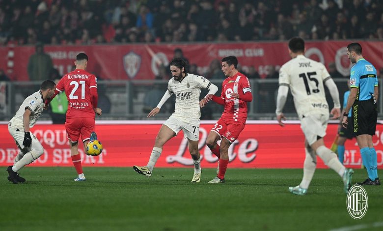  ميلان ومونزا  بالدوري الإيطالي