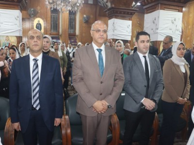 محافظ القليوبية ومدير الأمن يشهدان قداس عيد القيامة المجيد بكنيسة العذراء ببنها