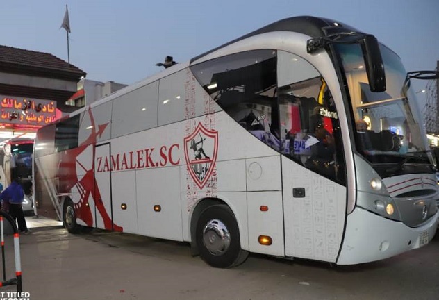 حافلة الزمالك تصل استاد القاهرة