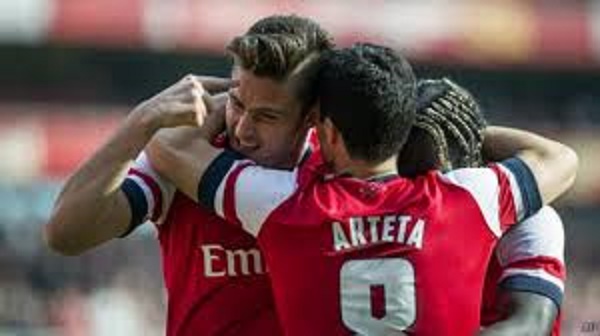 فرحة لاعبي أرسنال