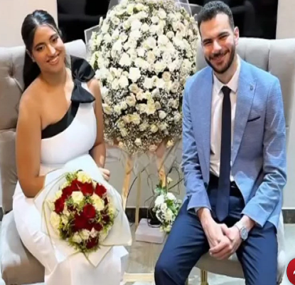 نجل بيومى فؤاد والعروس 