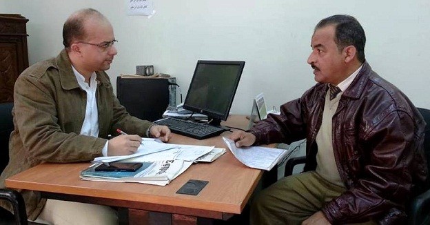 فتوح محروس اثناء حديثه للجمهورية اون لاين