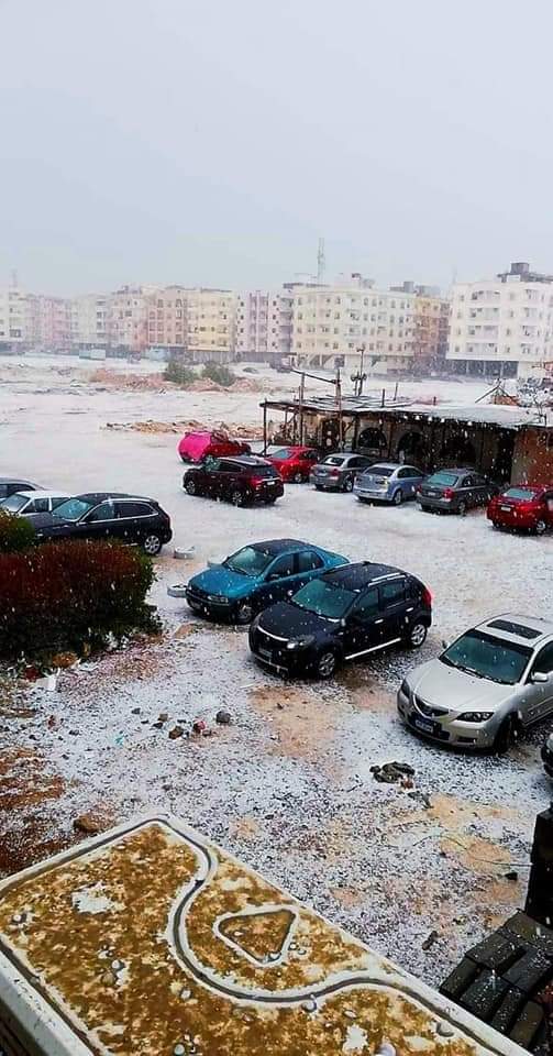 شاهد.. الثلج يحول الغردقة إلى أوروبا..صور 