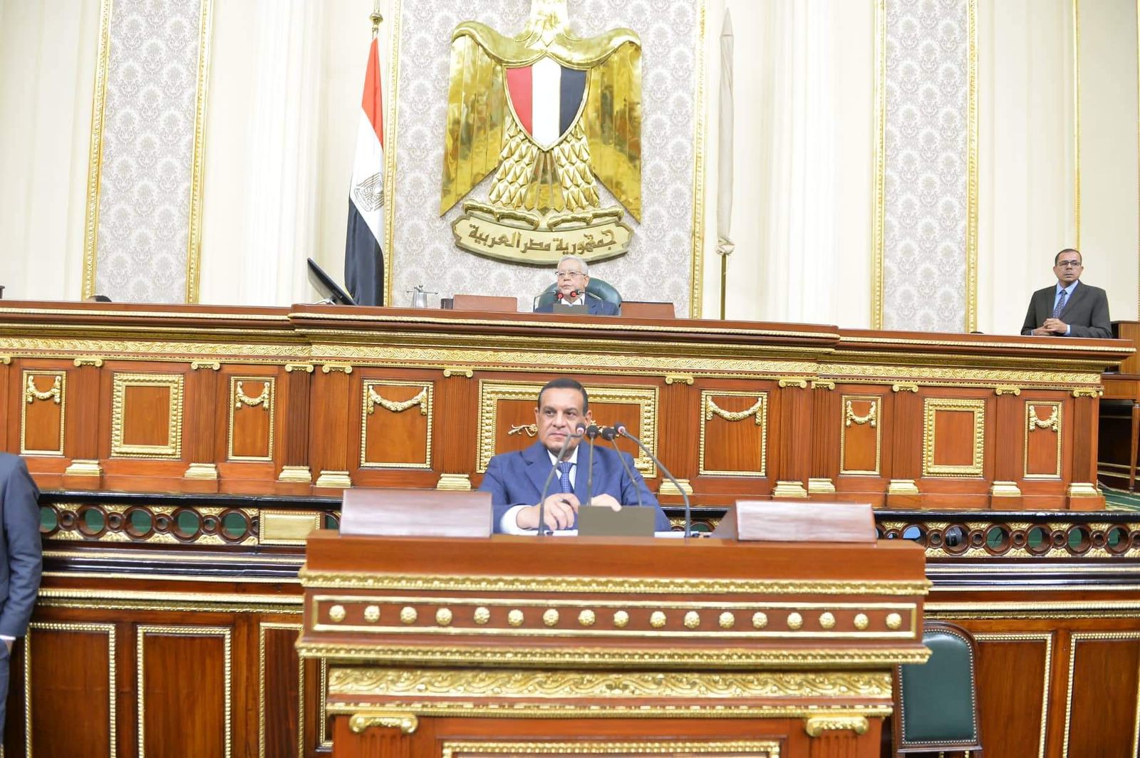 اللواء هشام أمنة وزير التنمية المحلية خلال كلمته فى الجلسة العامة لمجلس النواب
