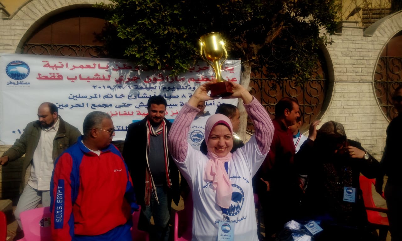 مستقبل وطن بالعمرانية ينظم ماراثون لأعضائه من درويش لكوبرى الطالبية