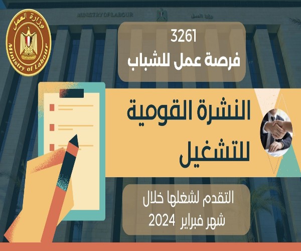 منها لذوي الهمم.. وزارة العمل توفر 3261 وظيفة خالية بـ 13 محافظة