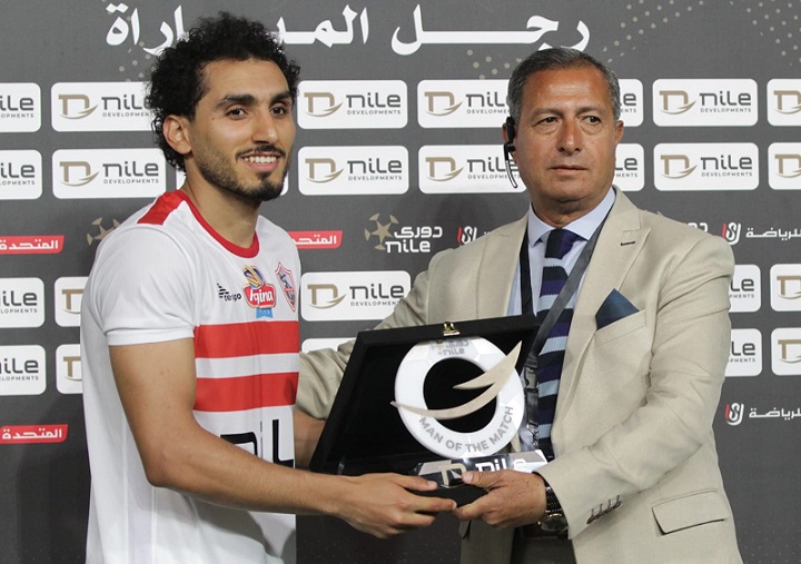 احمد حمدي رجل مباراة الزمالك والبنك الأهلي