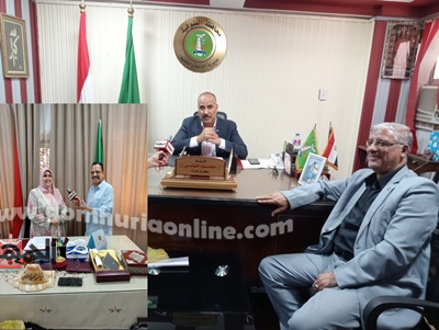 قيادات تعليم المنوفية مع المحرر