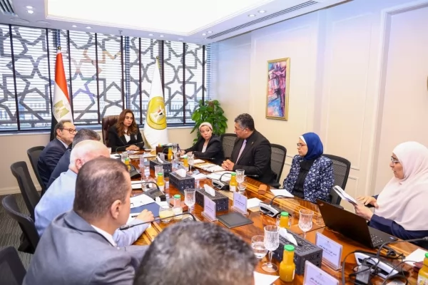 وزيرة التنمية المحلية خلال الإجتماع