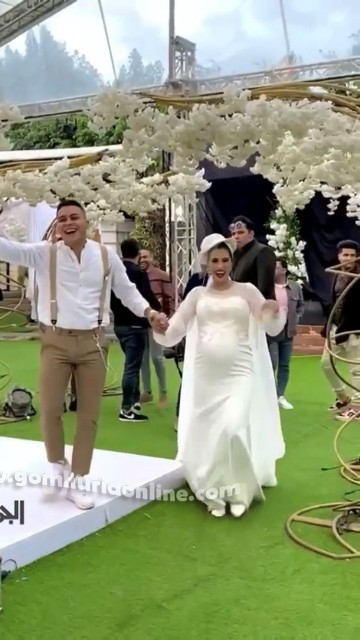 شاهد حقيقة حفل زفاف لعروس حامل بالدقهلية.. صور وفيديو