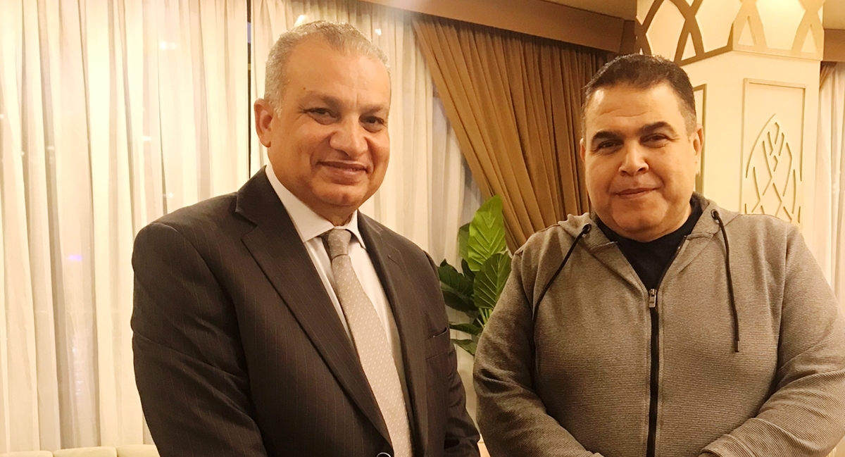 محرر بوابة الجمهورية مع   رئيس مجلس إدارة صندوق التنمية الحضرية