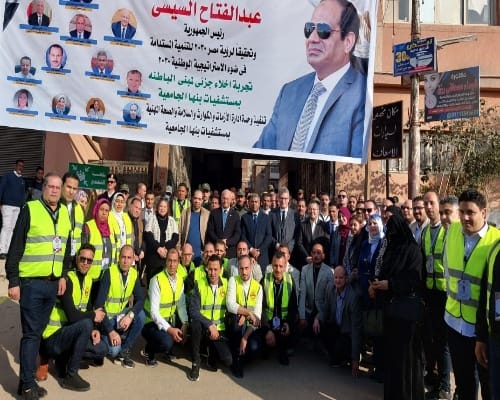 الهجان وسوسه يشهدان نموذج تجربة إخلاء المستشفى الجامعى ببنها