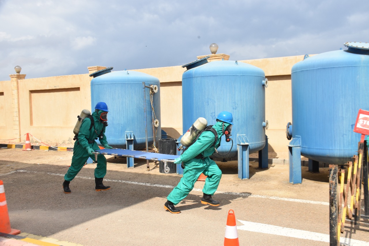 إنشاء مركز تدريب للسلامة والصحة المهنية بمحطة تحليه الرميلة بمطروح