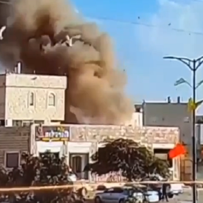 لحظة سقوط الصاروخ 