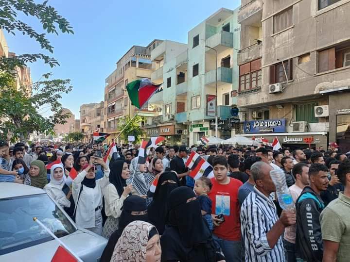 الإسماعيلية تحتشد لتأييد قرارات الرئيس السيسي وترفض التهجير.صور