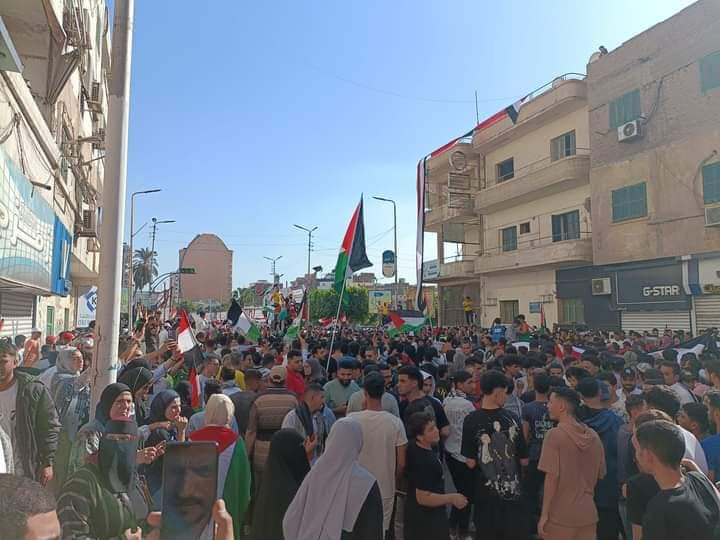 الإسماعيلية تحتشد لتأييد قرارات الرئيس السيسي وترفض التهجير.صور