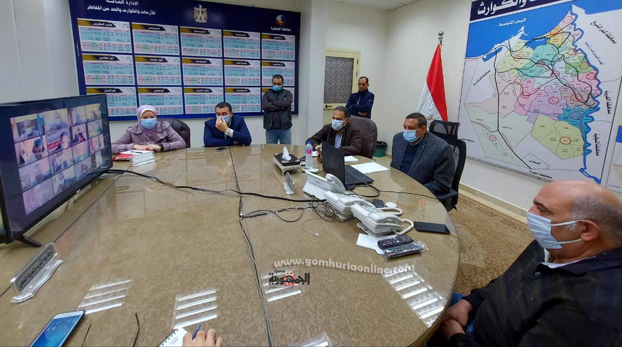 محافظ البحيرة: خفض أعداد العاملين المتواجدين  بنسبة 50٪ لتقليل الكثافات لمواجهة كورونا