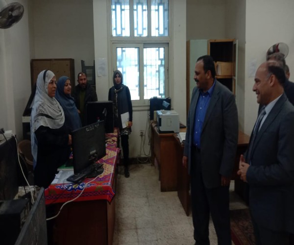 نائب رئيس جامعة بنها يتفقد كلية التربية الرياضية