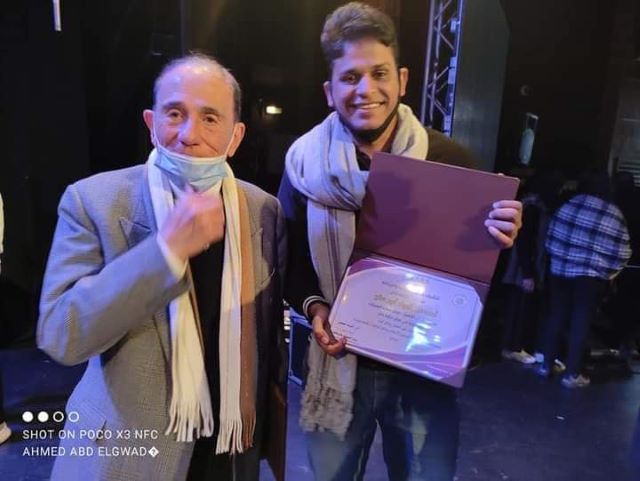   أحمد عبد الجواد أفضل ممثل فى مسابقة وزارة الشباب 