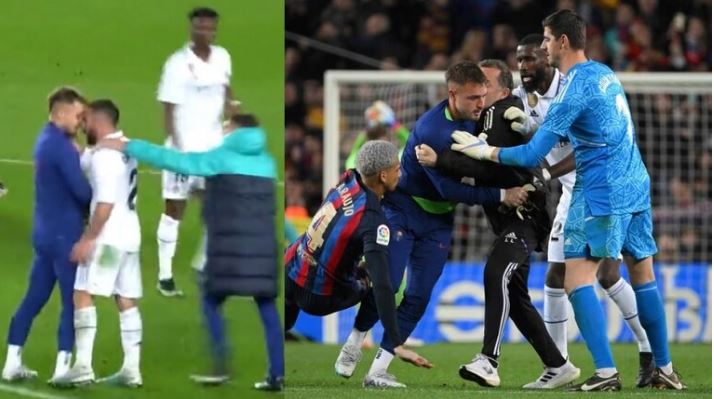 اشتباك لفظي بين كارفخال نجم ريال مدريد وحارس برشلونة