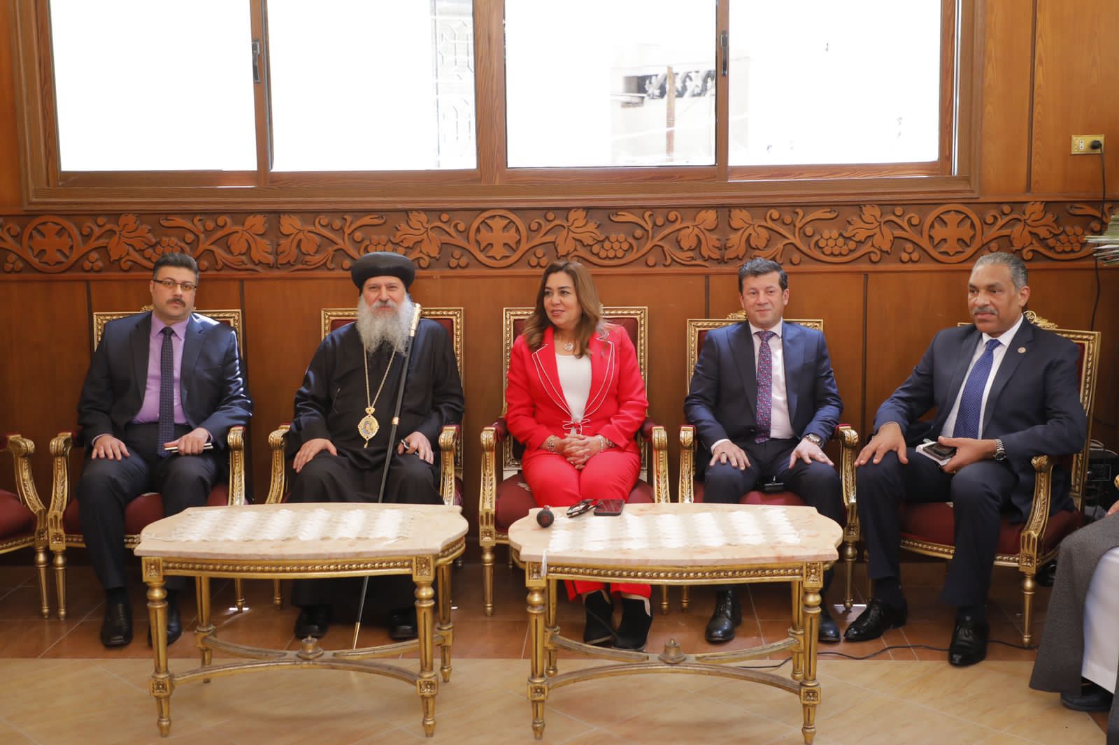 خلال زيارة محافظ دمياط لكنيسة العذراء مريم بمدينة دمياط
