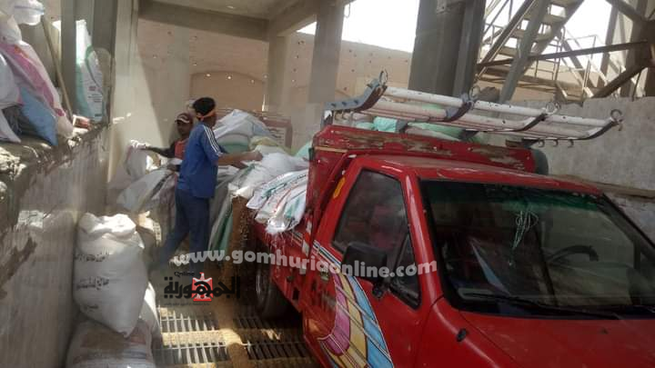 رئيس مدينة أشمون يتابع توريد محصول الذهب الأصفر بالصوامع 